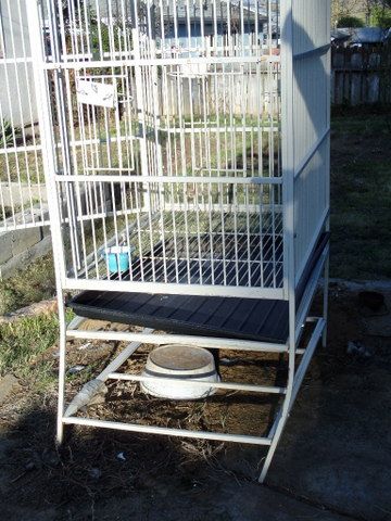 BIRD CAGE FOR LARGE BIRD WITH DOUBLE PERCHES ON TOP