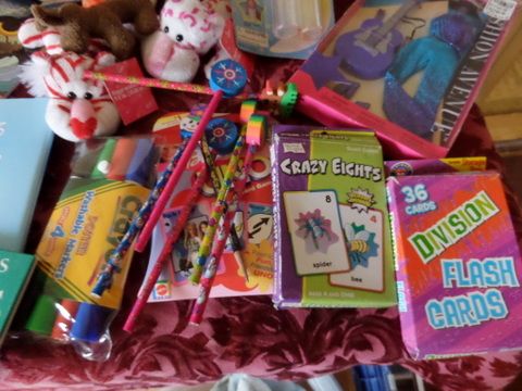 KIDS STUFF, BARBIES,  FLASH CARDS, TOYS, BOOKS, NOTE PADS, STUFFED TOYS