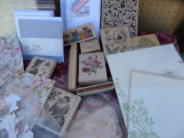 SCRAPBOOKING  ANNE GRIFFIN CARD STOCK,  STAMPS, DYE CUTS,  SCRAPBOOK AND MORE