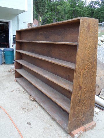 DOUBLE SIDED WOODEN SHELVING UNIT