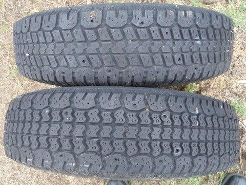 TWO MOUNTED 13 TIRES AND WHEELS FOR UTILITY TRAILER