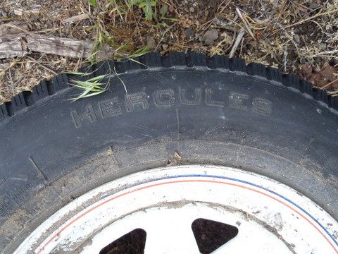 TWO MOUNTED 13 TIRES AND WHEELS FOR UTILITY TRAILER