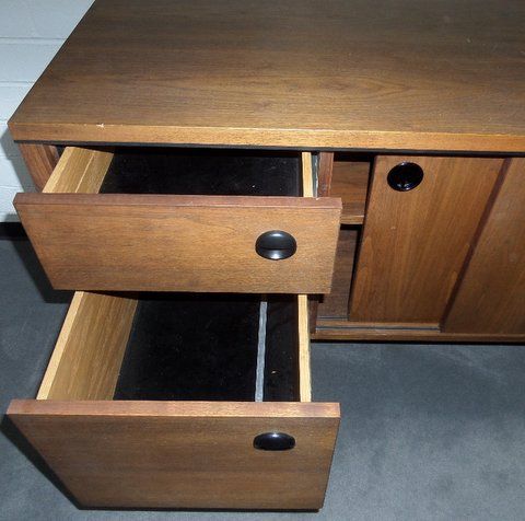 BEAUTIFUL SOLID WOOD CREDENZA MATCHES EXECUTIVE DESK IN LOT #51