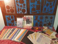 SCRAPBOOKING LOT - PAPER, STENCILS, STAMPS - LOOK AT THIS!