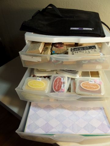 SCRAP BOOKING SUPPLIES, PAPER, SCISSORS, STAMPS AND STORAGE