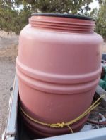 TWO 50 GALLON PLASTIC DRUMS