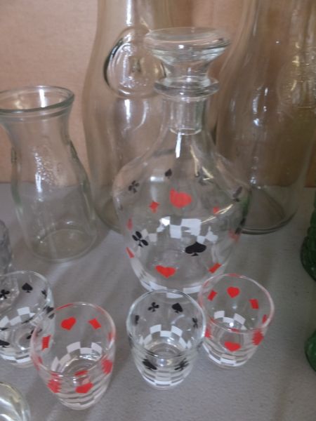 VINTAGE DECANTERS, SHOT GLASSES, X-RATED BEVERAGE GLASSES & MORE