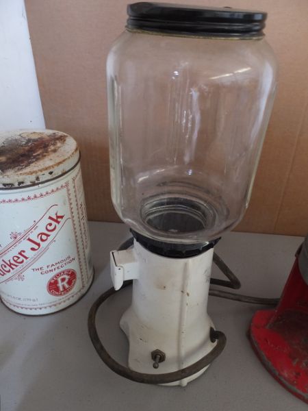 VINTAGE KITCHEN ITEMS, COFFEE GRINDER, JUICE O MATI, MEAT GRINDER AND MORE