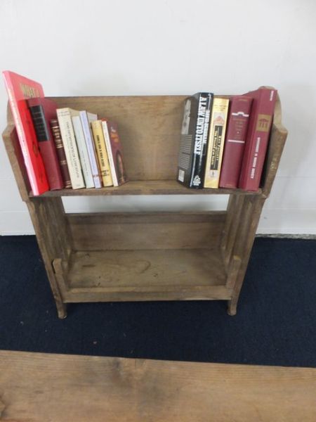 RUSTIC BENCH & BOOKCASE
