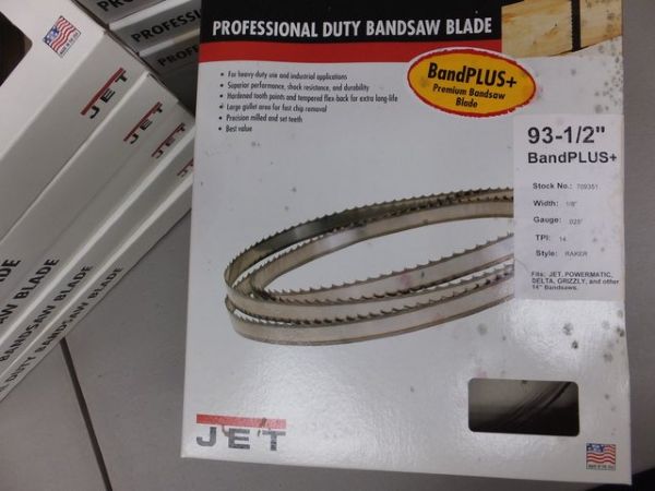 VARIOUS SIZES OF BANDSAW BLADES FOR 14 BANDSAWS