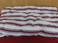 FULL SIZE MAROON STRIPED QUILTED COVERLET