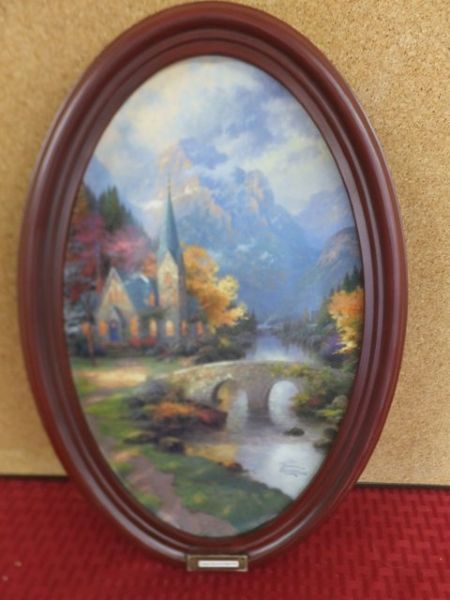 THOMAS KINKADE'S THE MOUNTAIN CHAPEL LIMITED EDITION COLLECTIBLE PLATE