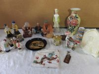 VARIETY OF VINTAGE ITEMS WITH AN ASIAN THEME - OCCUPIED JAPAN MADE FIGURINES & LOTS MORE