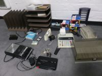 OFFICE EQUIPMENT AND SUPPLIES, CASSETTE RECORDER, CALCULATOR PLUS MORE