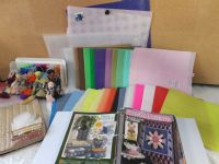 WOW,WOW,WOW!!  HUGE CRAFT LOT - VINYL CRAFT WITH YARN AND INSTRUCTIONS.