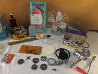 VARIETY OF VINTAGE ITEMS - MEDICAL, HANDY HANNA MASSAGER, FOOD GRINDER & MORE