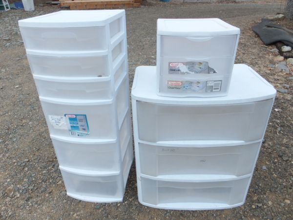 STERILITE DRAWERS VARIOUS SIZES  - 3 SETS