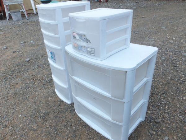 STERILITE DRAWERS VARIOUS SIZES  - 3 SETS