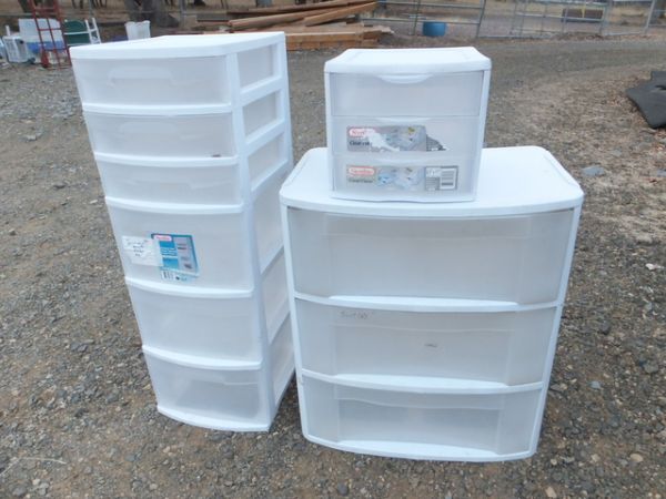 STERILITE DRAWERS VARIOUS SIZES  - 3 SETS