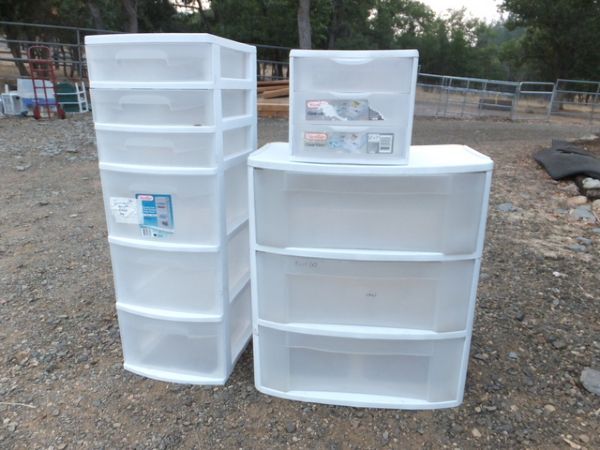 STERILITE DRAWERS VARIOUS SIZES  - 3 SETS