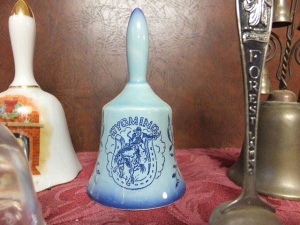 COLLECTIBLE BELLS - PORCELAIN, GLASS AND METAL