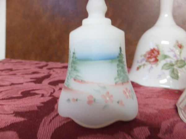 COLLECTIBLE BELLS - PORCELAIN, GLASS AND METAL