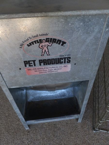 WIRE DOG CRATES, METAL DOG FOOD FEEDER AND STORAGE PLUS SUPPLIES