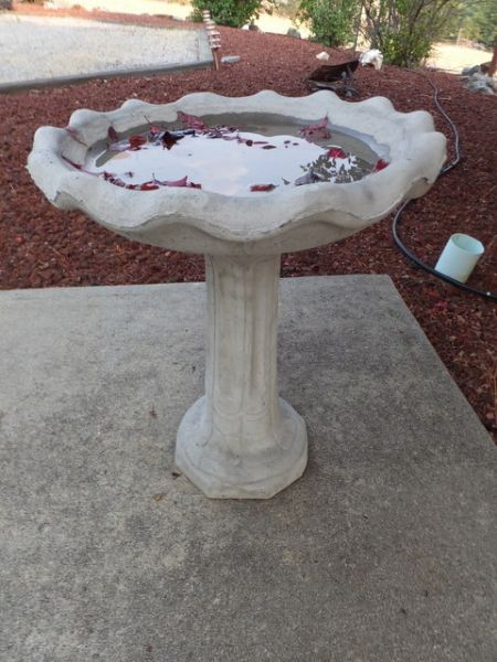 VERY NICE CEMENT BIRD BATH