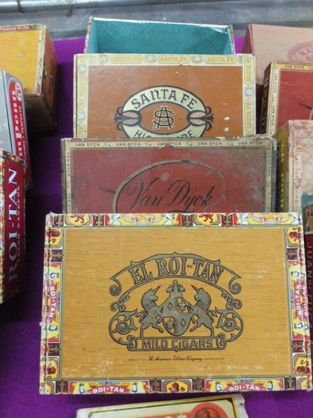 COUNT THEM 11 VINTAGE COLLECTIBLE CIGAR BOXES