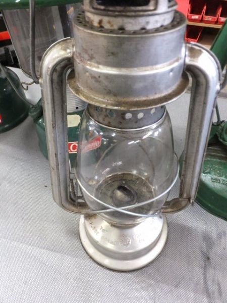 VINTAGE COLEMAN, EMBURY & GLOBE BRAND LANTERNS