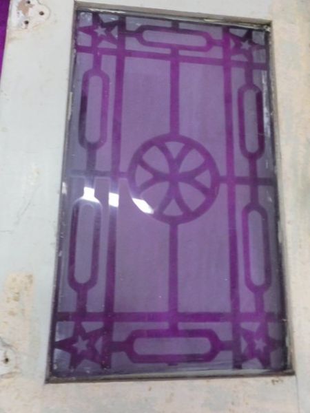 NEAT VINTAGE ETCHED GLASS DOORS