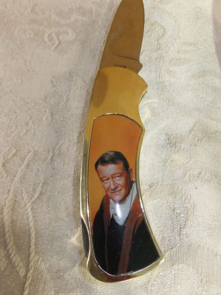 HUNTING KNIFE, FILET KNIFE, JOHN WAYNE & INDIAN KNIFE 