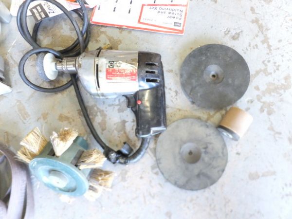 BLACK & DECKER SANDER, DRILL AND ACCESSORIES