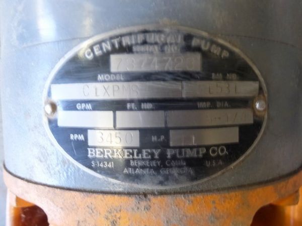 BERKELEY CENTRIFUGAL PUMP