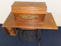BEAUTIFUL "NEW HOME" ANTIQUE TREADLE SEWING MACHINE