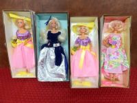 FOUR BARBIES BY MATTEL MADE FOR AVON