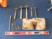 HAMMERS, LEVEL , CHISELS, PUNCHES & TOOL BELT