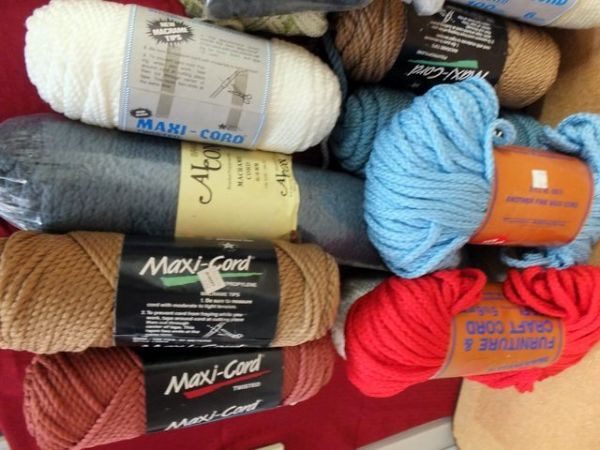 HUGE LOT OF MACRAME CORD - MANY UNOPENED PACKAGES