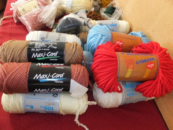 HUGE LOT OF MACRAME CORD - MANY UNOPENED PACKAGES