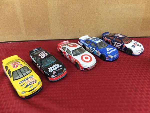 FIVE METAL NASCAR CARS PLUS R.C. PACE CAR!