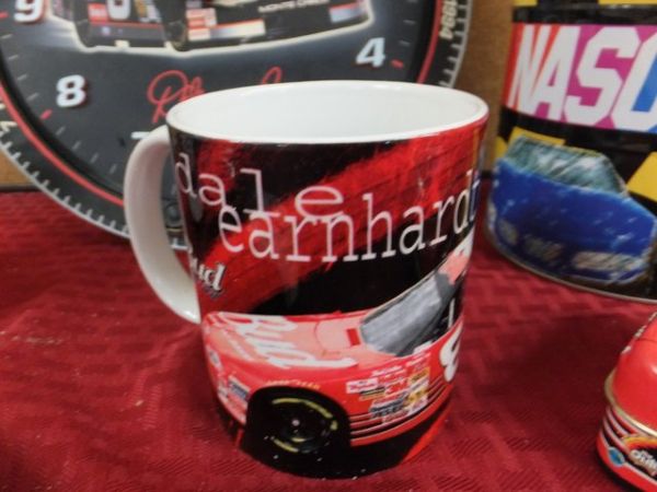 EARNHARDT CLOCK AND OTHER NASCAR ITEMS