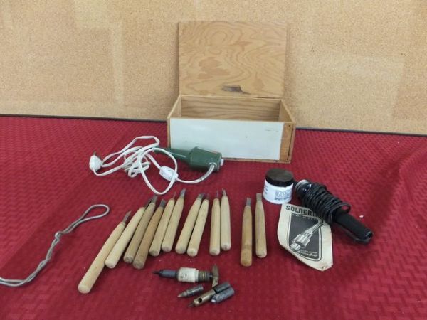 ENGRAVING TOOL, SOLDERING IRON, WOOD CARVING TOOLS
