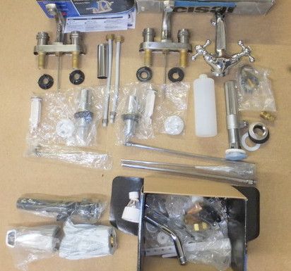 UNUSED CISAL FAUCETT & TWO MATCHING WASHERLESS FAUCETS PLUS EXTRA PARTS