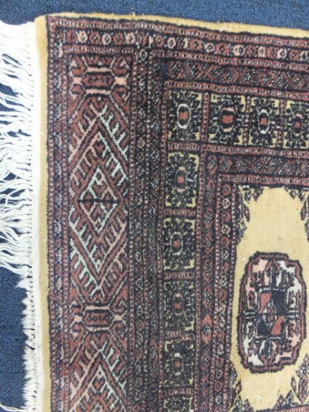 BLACK WITH TANS PERSIAN HANDMADE HALL RUG