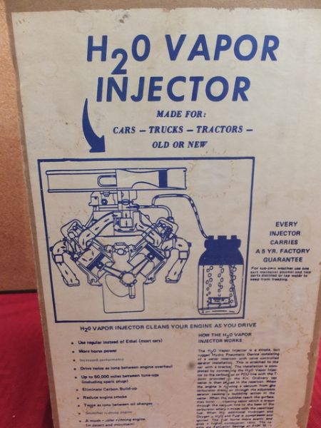 WATER VAPOR INJECTOR FOR CARS, TRUCKS OR TRACTORS