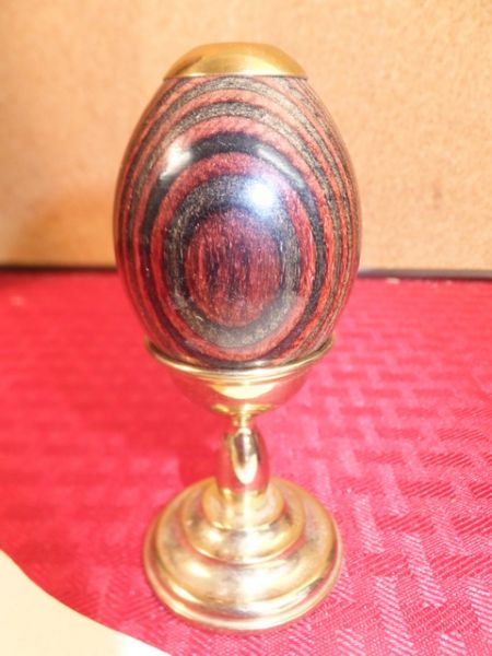 NICHOLAS II WOODEN EGG KELEIDOSCOPE