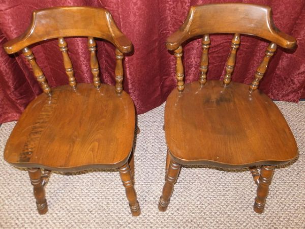 VINTAGE FRUITWOOD CHAIRS-TWO