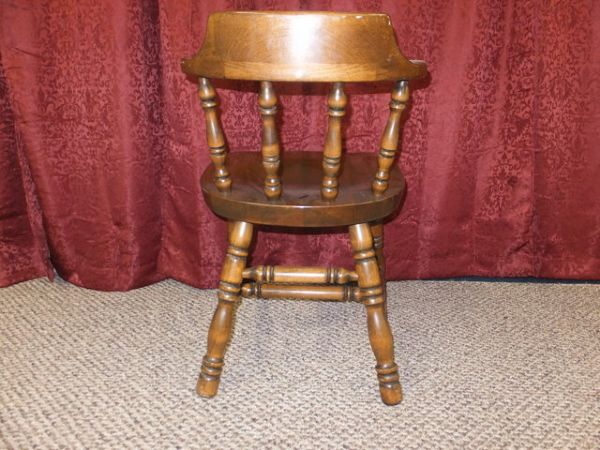 VINTAGE FRUITWOOD CHAIRS-TWO