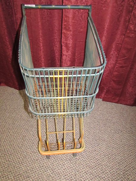 VINTAGE METAL GROCERY CART