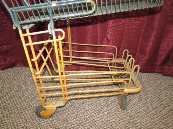 VINTAGE METAL GROCERY CART